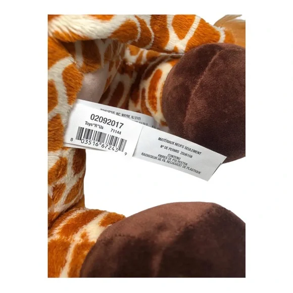 Geoffrey Giraffe Toys R Us Posable Legs Stuffed Animal Plush Toy 2013 22inch - Picture 9 of 11